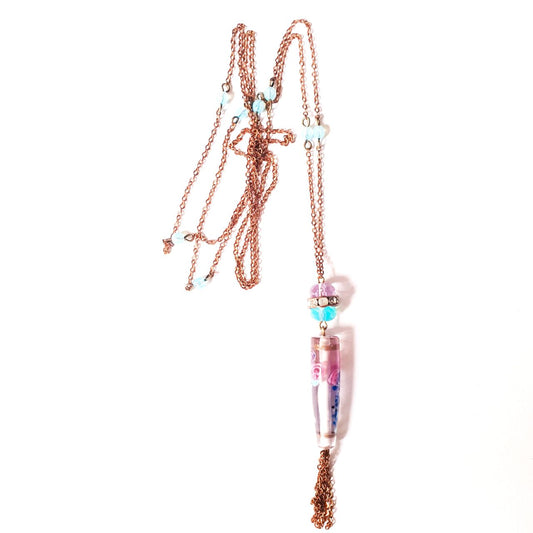 Handmade Venetian Glass Tassel LongNecklace