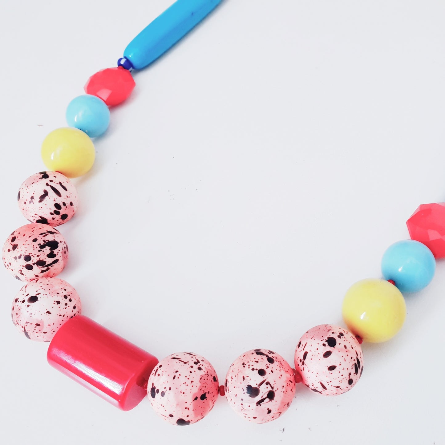 DIY Beaded Colourful Necklace with Bonus Step by Step Video Tutorial - only 1 left