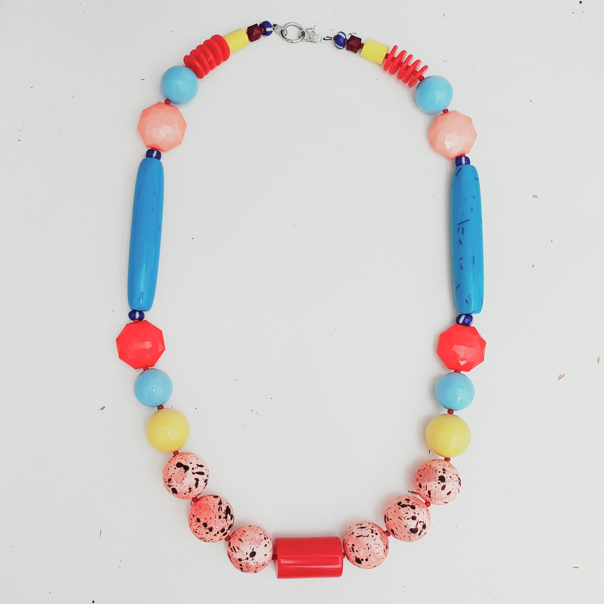 DIY Beaded Colourful Necklace with Bonus Step by Step Video Tutorial - only 1 left