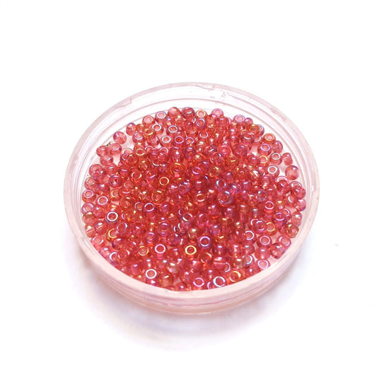 8 0 Czech Seed Bead Pink AB