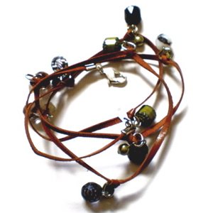 Cathedral Czech Glass Bead Barrel 10mm Chartruese Opaque Metallic Crown