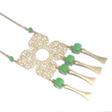 Cube 8x11mm Green Opaque Czech Glass Bead