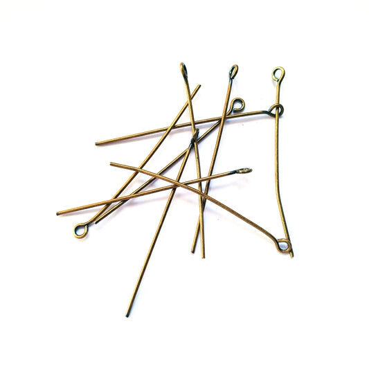 Eye Pin 38mm (1 1/2') Antique Brass