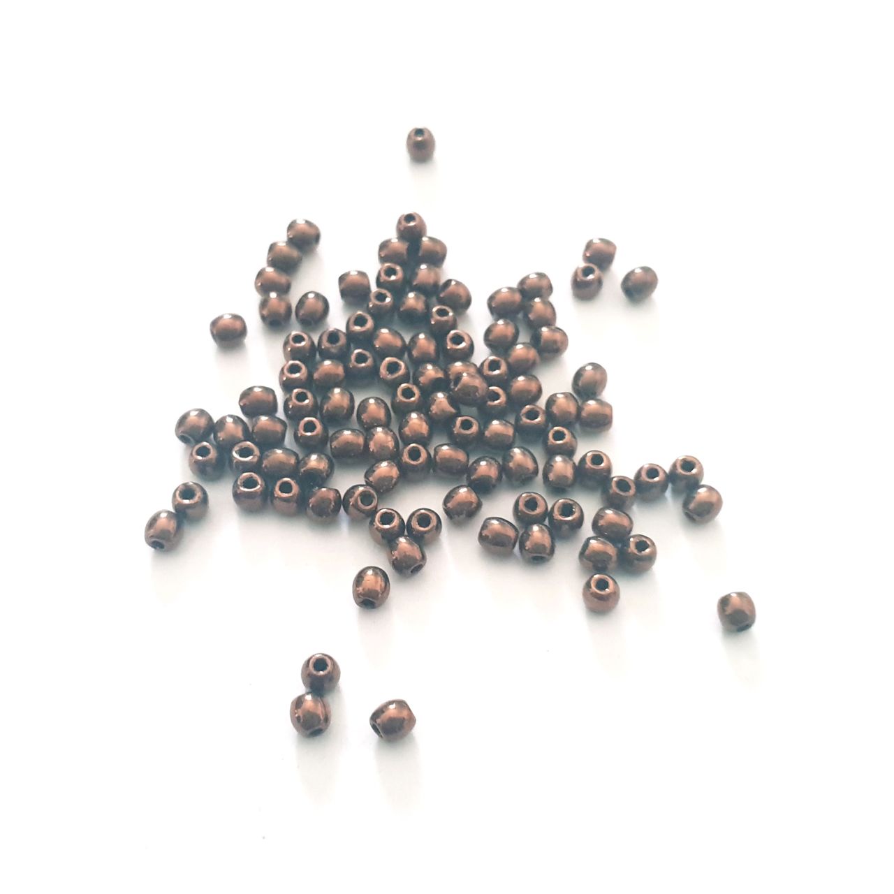 3mm Bronze Round Czech Glass Bead
