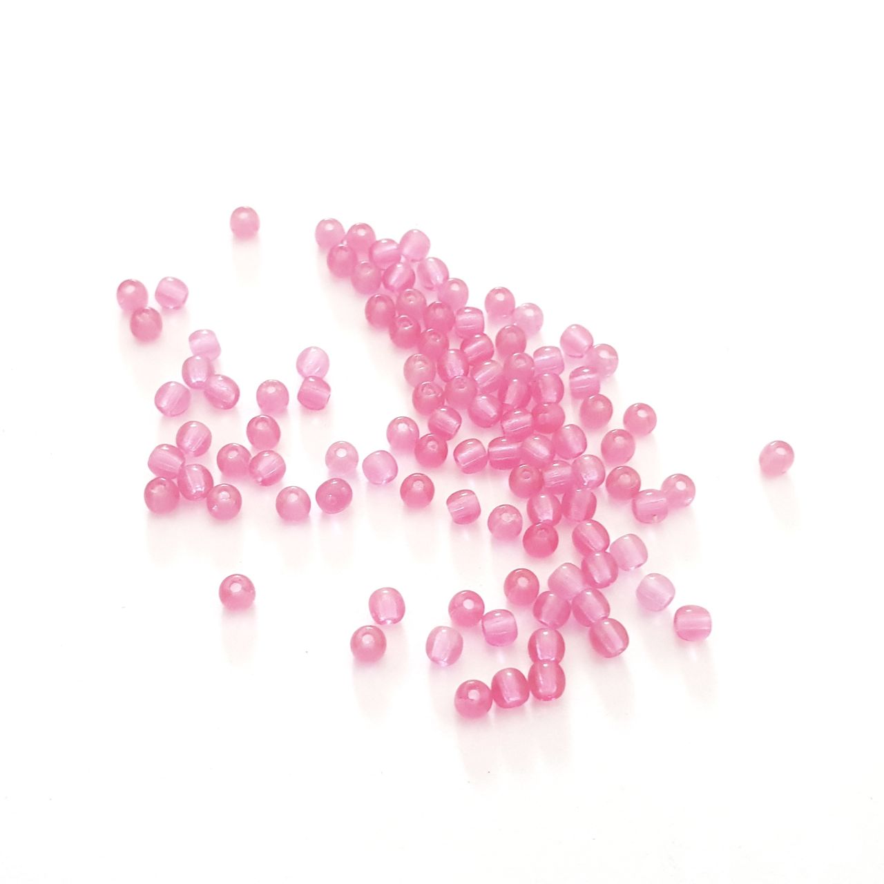 3mm Rose Round Czech Glass Bead