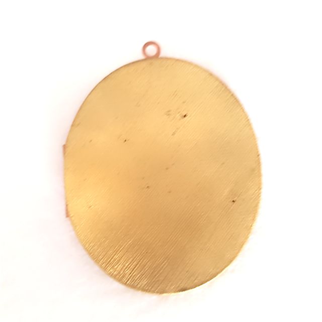 Locket Hinged Oval Brass 46x38mm