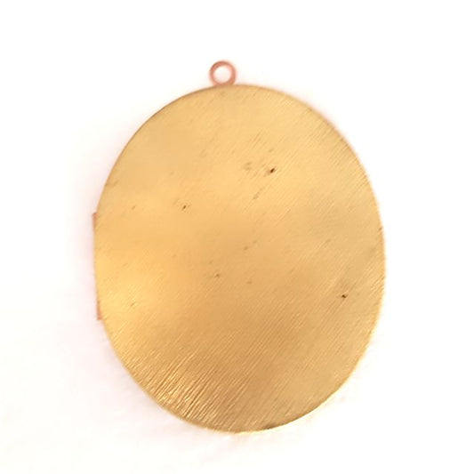 Locket Hinged Oval Brass 46x38mm