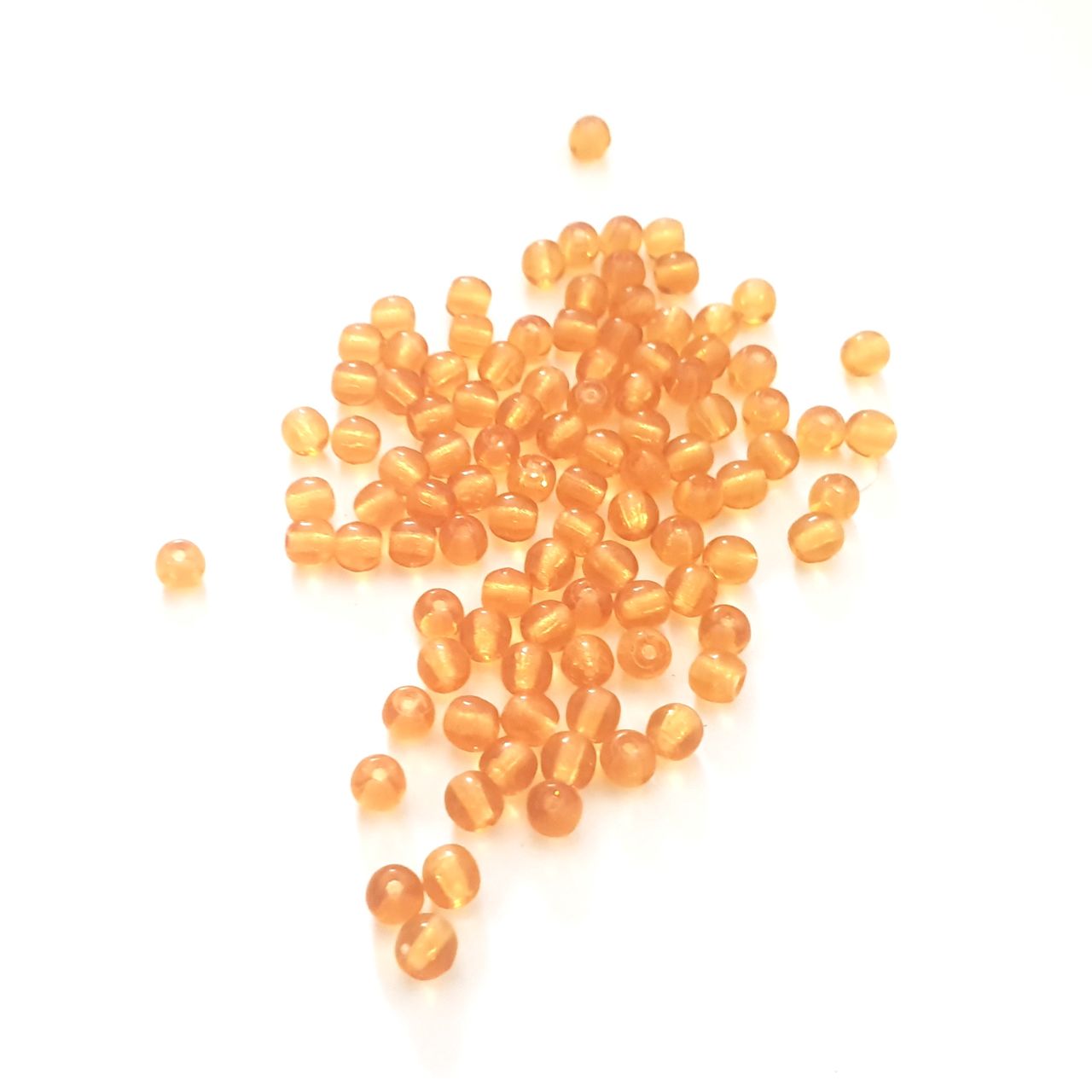 4mm Topaz Round Transparent Czech Glass Bead