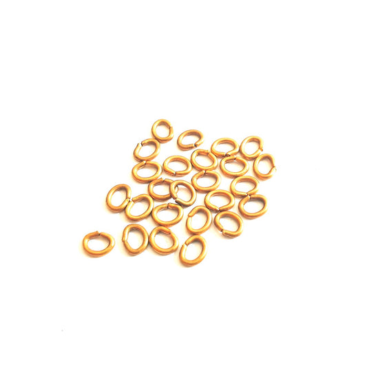 Jump Ring Oval 5x4mm Dark Raw Brass