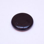 Coin 28mm Black Opaque Top Hole Drilled Czech Glass Bead