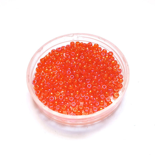 8 0 Czech Seed Bead Orange AB