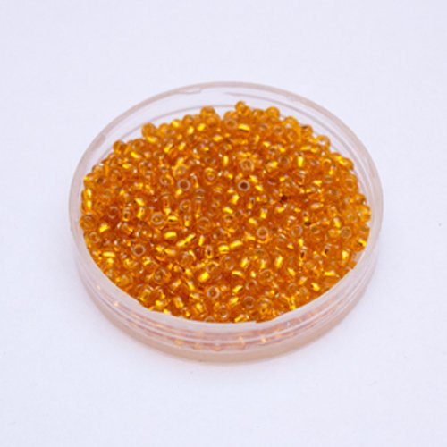 8 0 Czech Seed Bead Pumpkin Silverlined