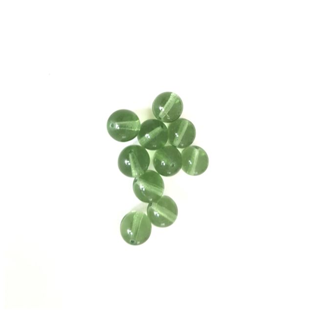 Round 8mm Erinite Transparent Czech Glass Bead