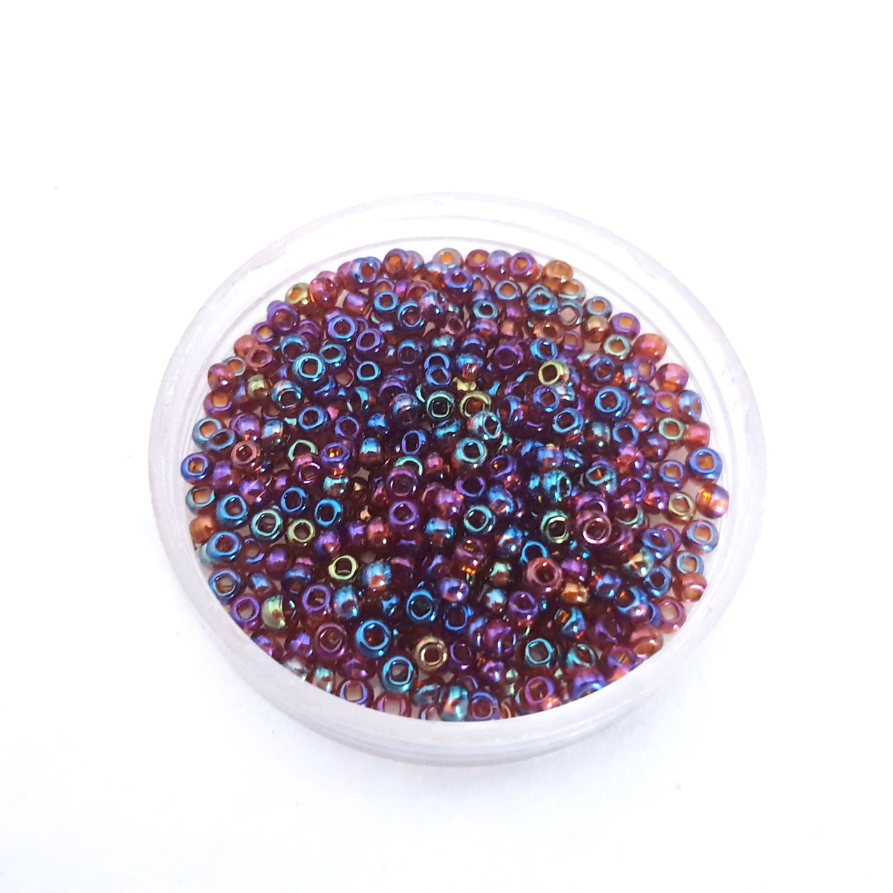 8 0 Czech Seed Bead Topaz - Dark AB