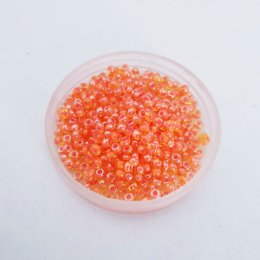 8 0 Czech Seed Bead Orange Topaz Two Colour