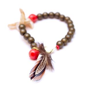 DIY Beaded Bracelet Feather