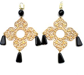 Boheme Brass Earrings Medina Filigree