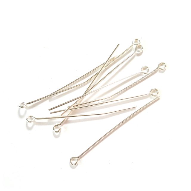 Eye Pin 38mm (1 1/2') Silver Plate