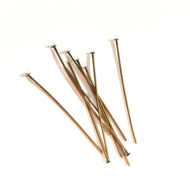 Head Pin 38mm (1 1/2") Antique Brass