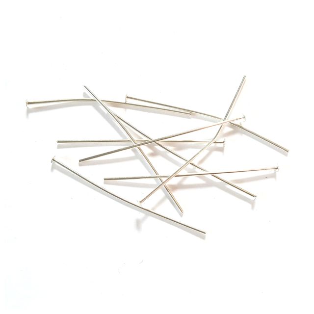 Head Pin 38mm (1 1/2") Silver Plate