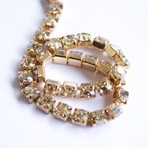 Swarovski Cup Rhinestone Chain Golden Shadow