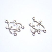 Filigree Drop Sterling Silver 25mm