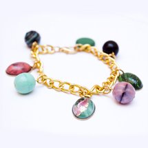 DIY Kit Bracelet Boho Faux Gem Stone