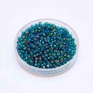 8 0 Czech Seed Bead Teal AB