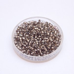 8 0 Czech Seed Bead Grey Silverlined