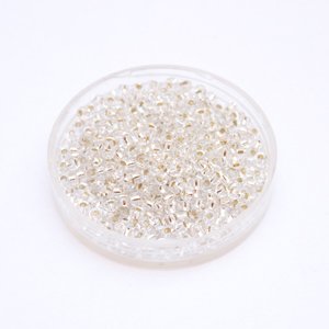 8 0 Czech Seed Bead Clear Silverlined