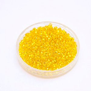 8 0 Czech Seed Bead Yellow Silverlined