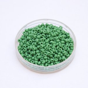 8 0 Czech Seed Bead Green Opaque