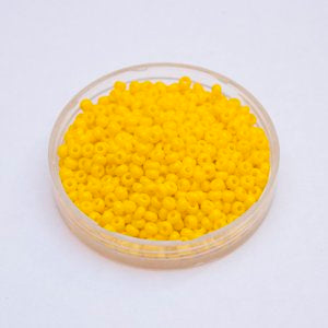 8 0 Czech Seed Bead Yellow Opaque