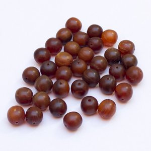 Horn 12mm Round Brown