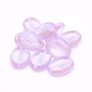 Flat Oval 19x13mm Alexandrite Transparent Czech Glass Bead