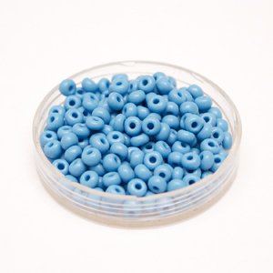 5 0 4.5mm Turquoise Opaque Czech Seed Bead