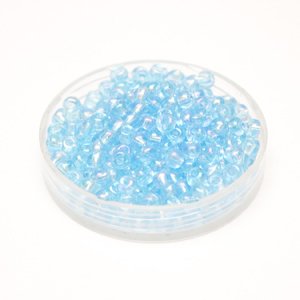 5 0 4.5mm Aquamarine AB Czech Seed Bead