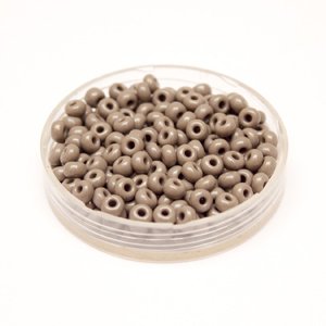 5 0 4.5mm Grey Opaque Czech Seed Bead