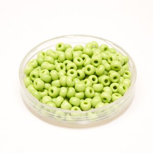 5 0 4.5mm Lime Opaque Czech Seed Bead