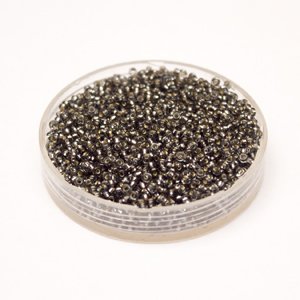 11 0 Czech Seed Bead Grey Silver Lined