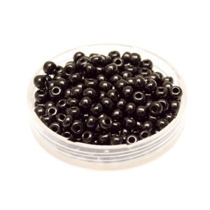 5 0 4.5mm Black Opaque Czech Seed Bead