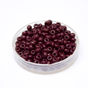 5 0 4.5mm Chocolate Opaque Czech Seed Bead