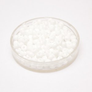 5 0 4.5mm White Opaque Czech Seed Bead