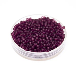 8 0 Czech Seed Bead Amethyst Plum Matt