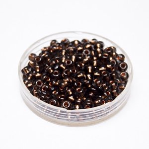 5 0 4.5mm Copper Lined Smoke Czech Seed Bead