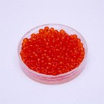 5 0 4.5mm Orange Transparent Czech Seed Bead