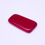 Red Trapezoid Opalino Mix 35x20mm Czech Glass Bead