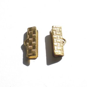 Clamp Ribbon End Brass