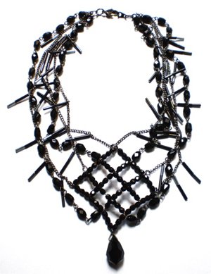 DIY Choker Victorian Lattice Jet Black
