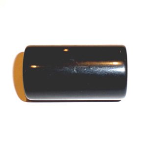 Lucite Bead Black Barrel 34x19mm